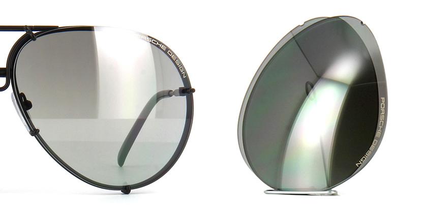 Porsche Design P8478 Lens Set - B V655 Light Silver Lenses