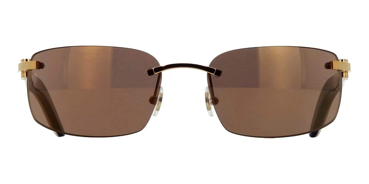 Cartier White Buffalo Horn CT0046S 004 Sunglasses PRETAVOIR