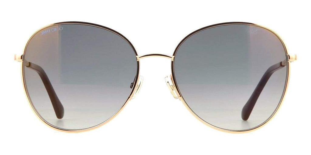 Buy JIMMY CHOO Andien Textured Round Sunglasses - Gold/white At 40% Off |  Editorialist