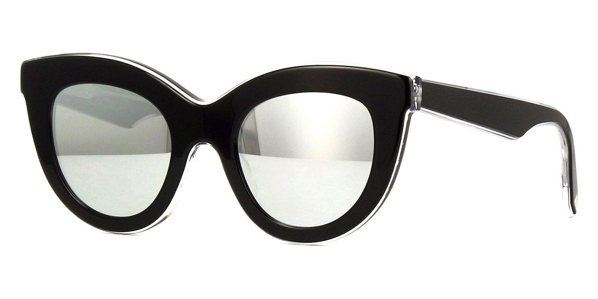 Victoria Beckham Mini Visor Sunglasses in Black-Green